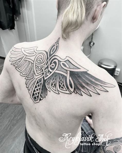 raven tattoo on back|Raven Tattoo